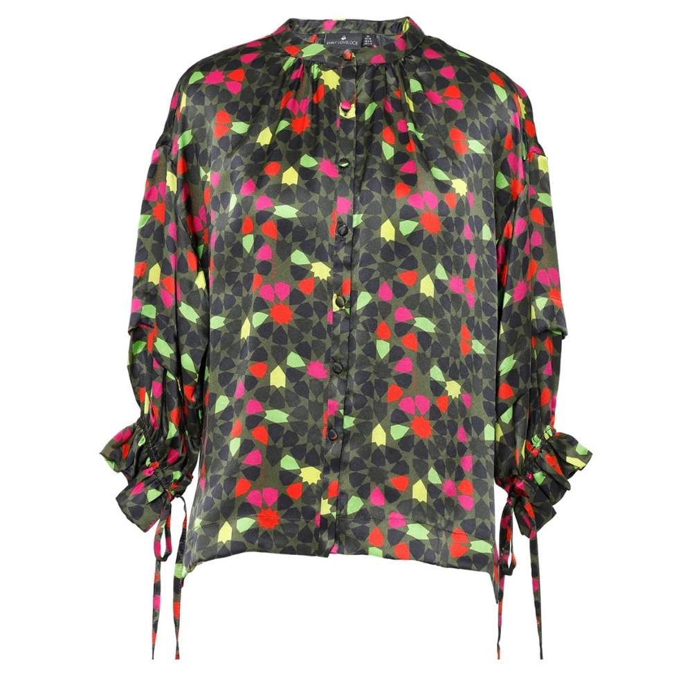 Emily Lovelock Tracy Blouse - Olive - Picture 2 of 2